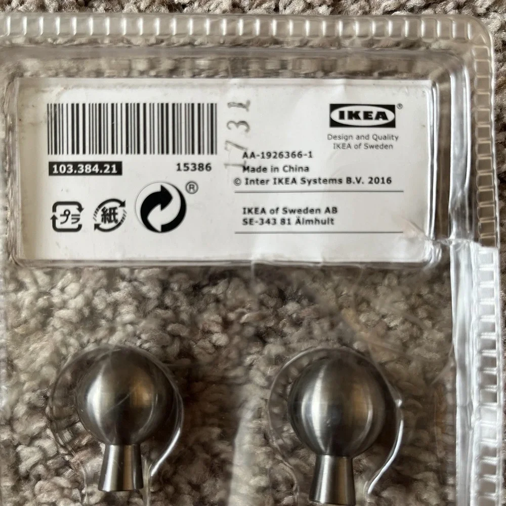 IKEA Lot Of 2 Stainless Steel Handles - BAGGANÄS‎ - 20 mm 13/16